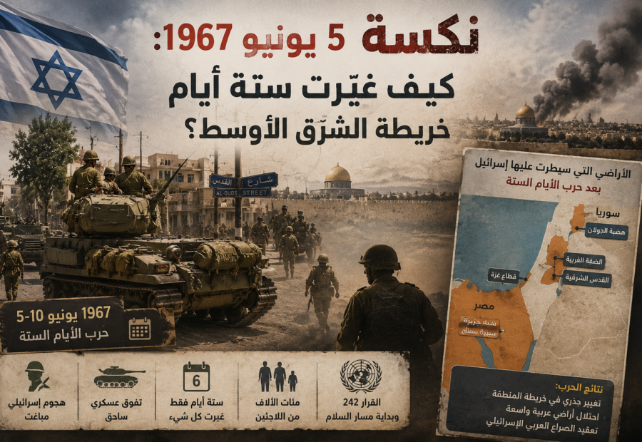 نكسة 5 يونيو 1967: كيف غيّرت 6 أيام خريطة الشرق الأوسط؟