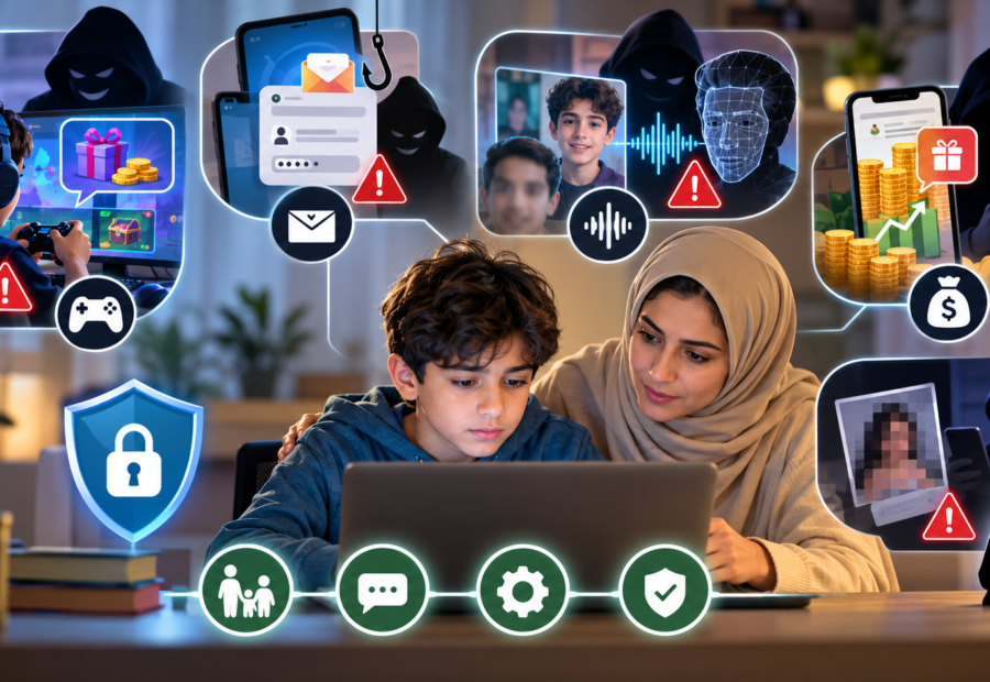 5 عمليات احتيال إلكتروني تستهدف الأطفال.. كيف تحمي أبناءك؟